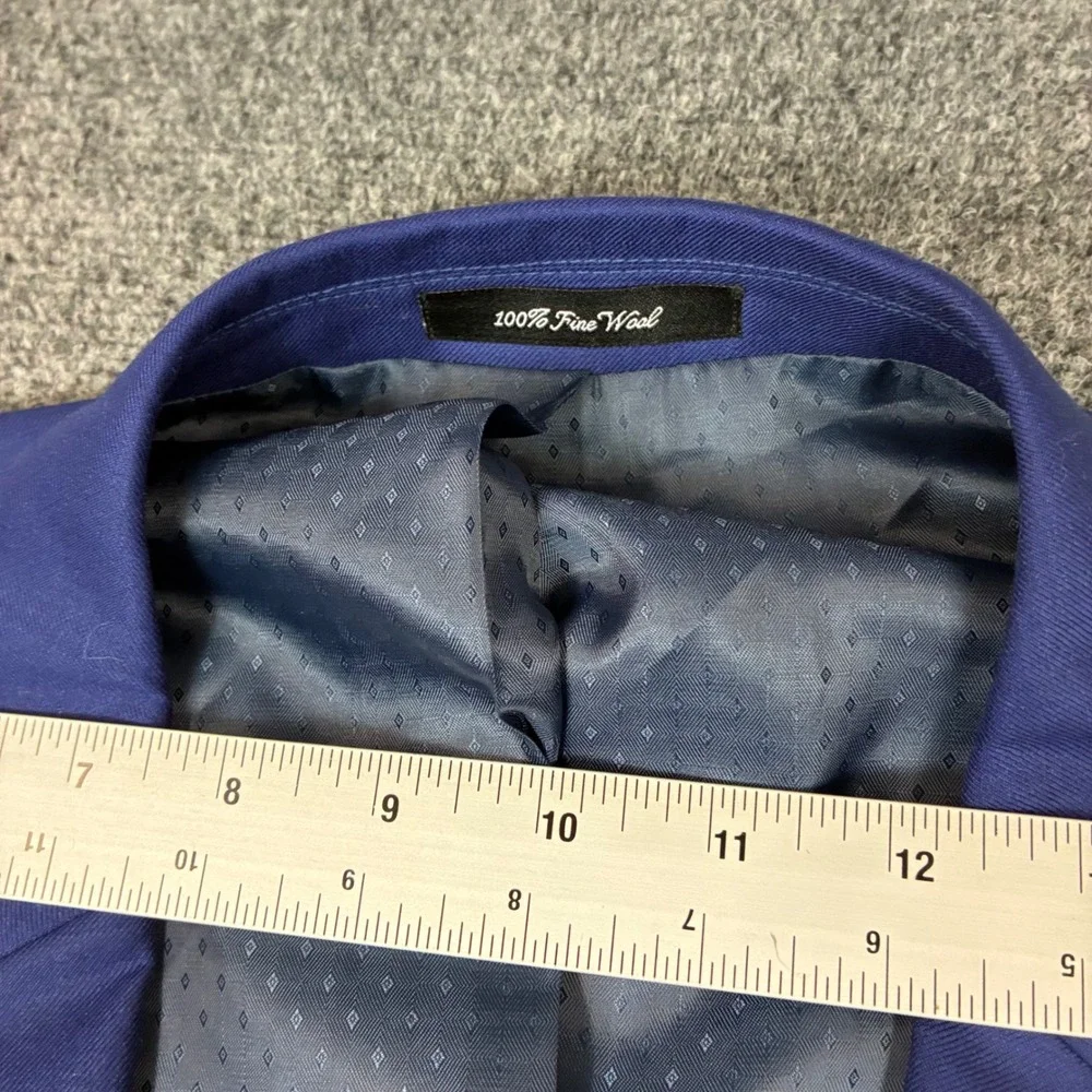Mantoni Mens Royal Blue 100% Fine Wool 2 Button Suit Set M40901 Size 36R